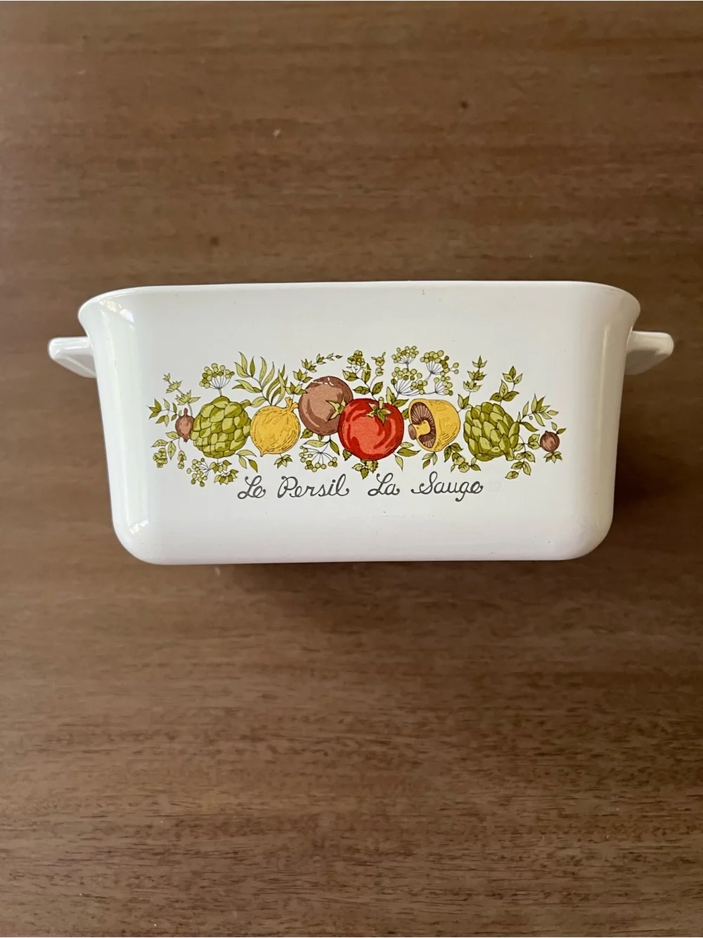 Vintage Corning Ware P-4-B  7”x5 1/2”x3” - Le Persil La Sauge 1970'S
